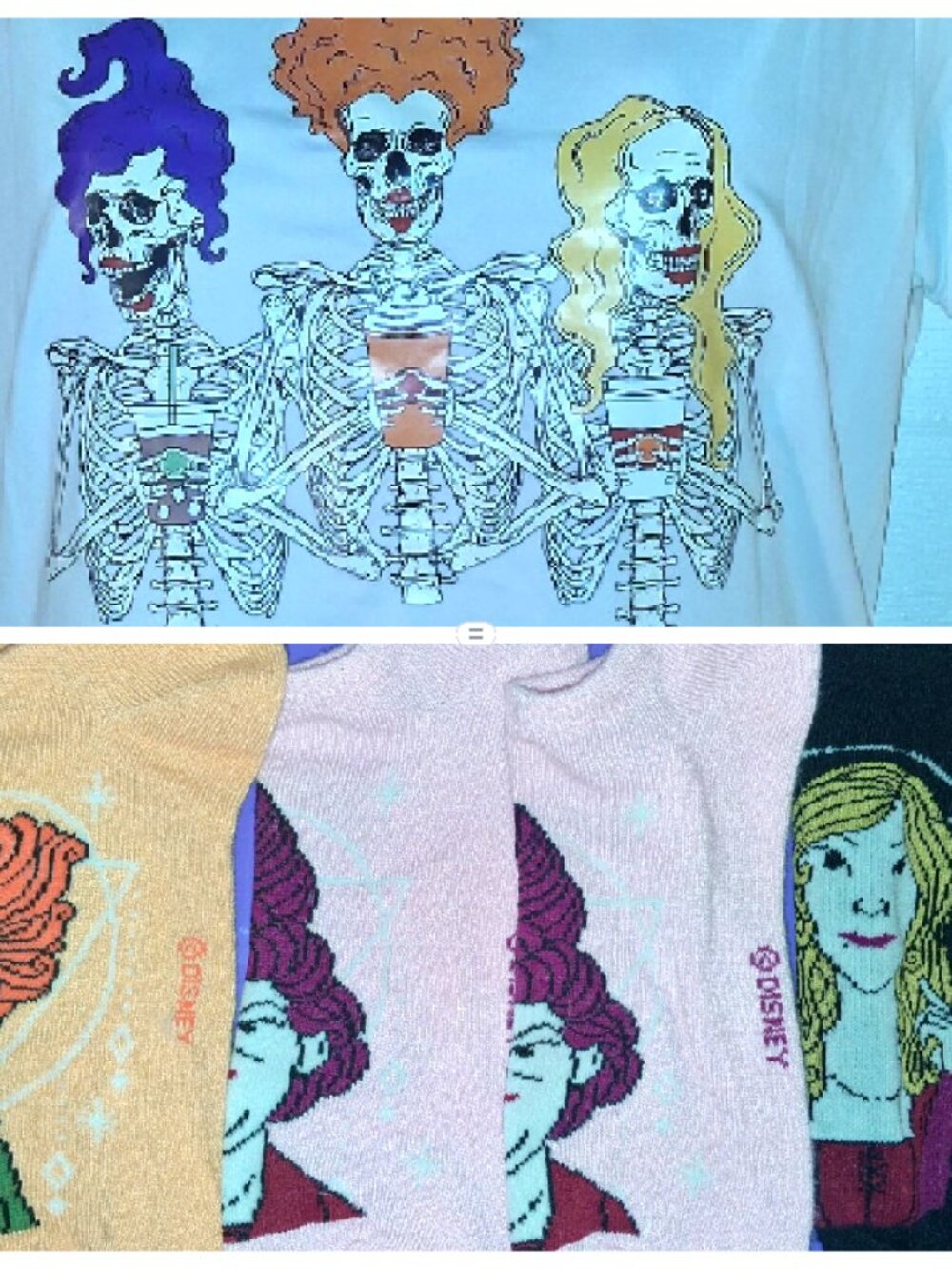 Hocus Pocus Women's Bundle T-Shirt & Socks Sanderson Sisters Halloween Adult SM